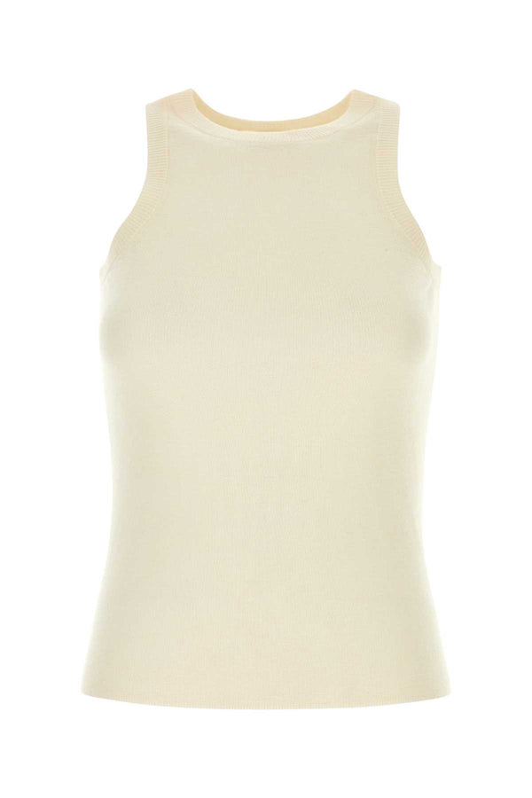 Italist Tank 100% Cashmere tank top in ivory