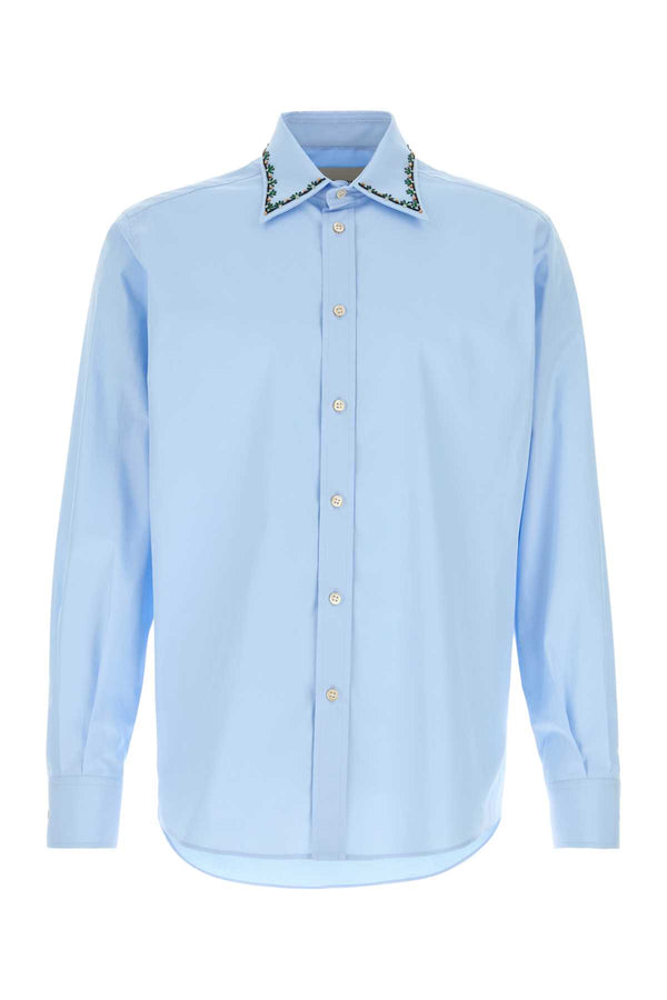Valentino Garavani Maniche Cotton 100% shirt in blue