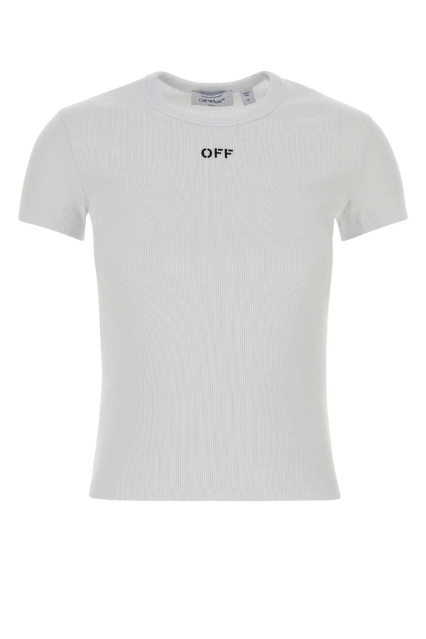 Off-White Stamp 98% Cotton t-shirt in white