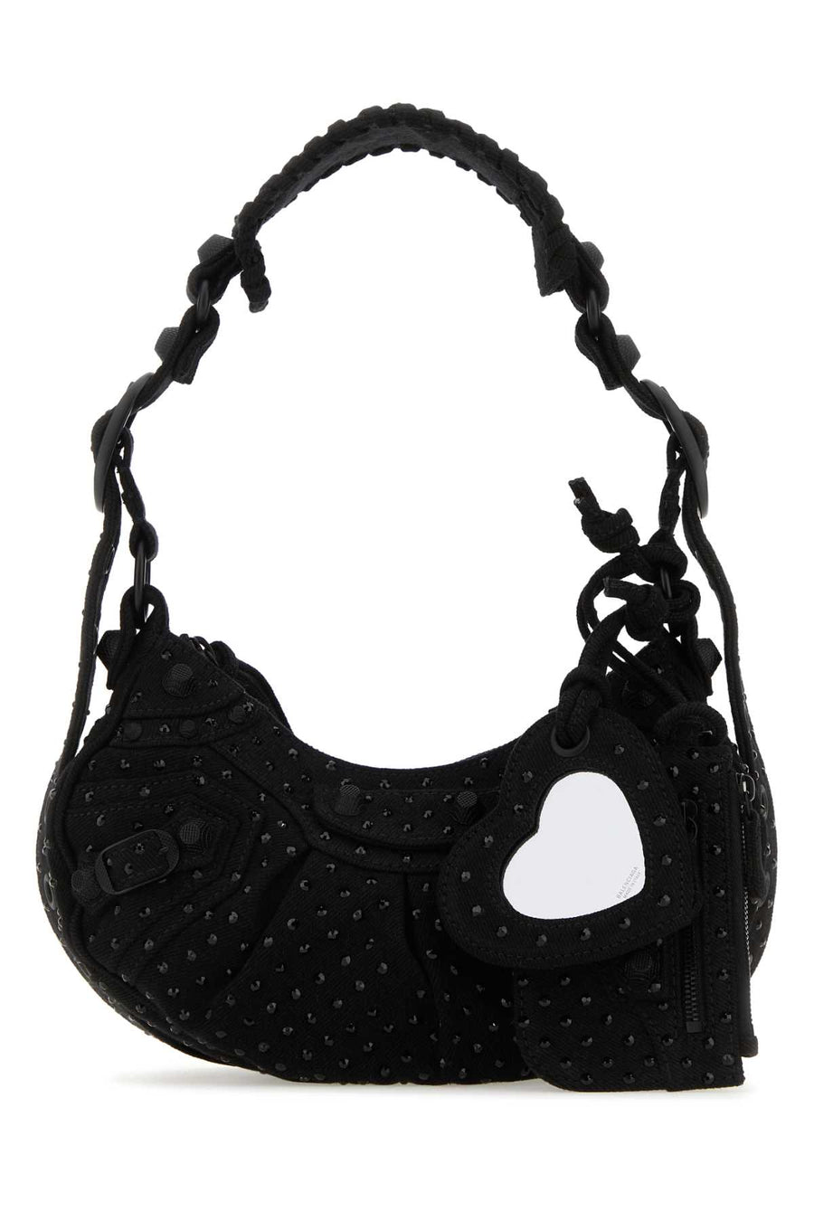 Balenciaga Exterior: 100% Fabric; Lining: 100% Fabric; Finishing: Enameled metal shoulder bag in black