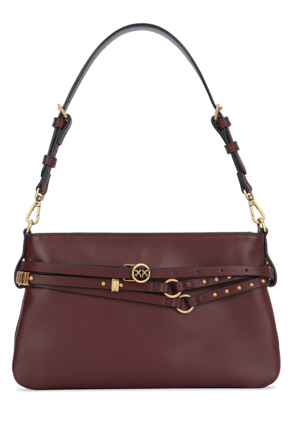 Pinko Vitello Vitello Morbido leather shoulder bag in brown
