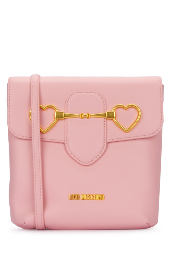 Love Moschino 100% leather shoulder bag in pink