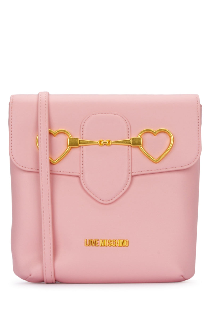 Love Moschino 100% leather shoulder bag in pink