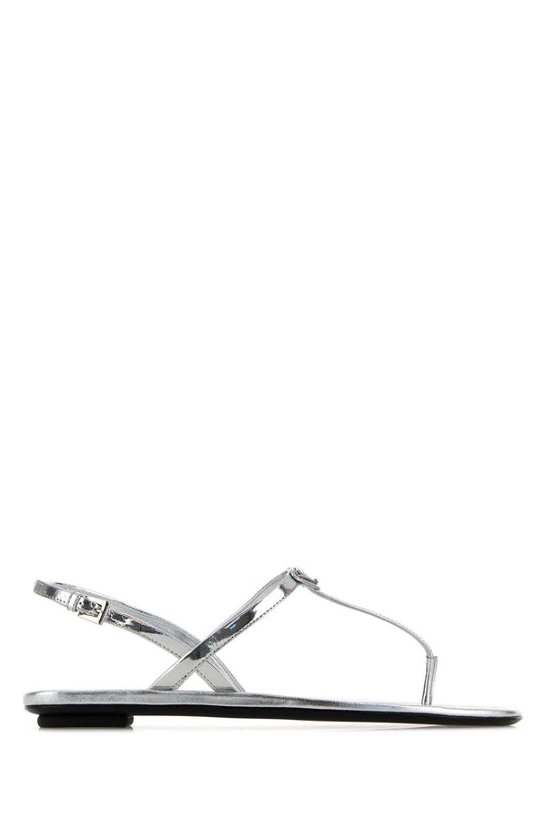 Prada Exterior: 100% Leather sandals in silver