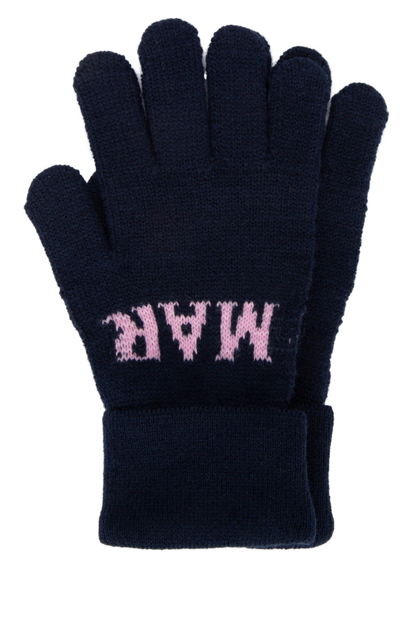 Marni Kids 100% Mixed fibres gloves in navy
