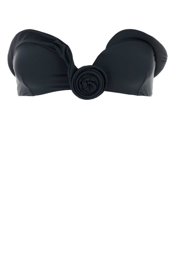 Magda Butrym Exterior: 73% Nylon 27% Elastane; Lining: 100% Fabric bikini top in gray