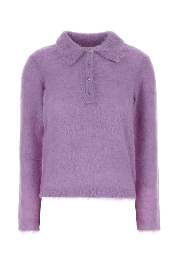 Chloé 78% Wool polo shirt in purple