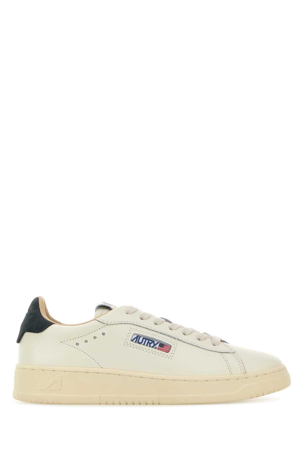 Autry Exterior: 100% Leather sneaker in white
