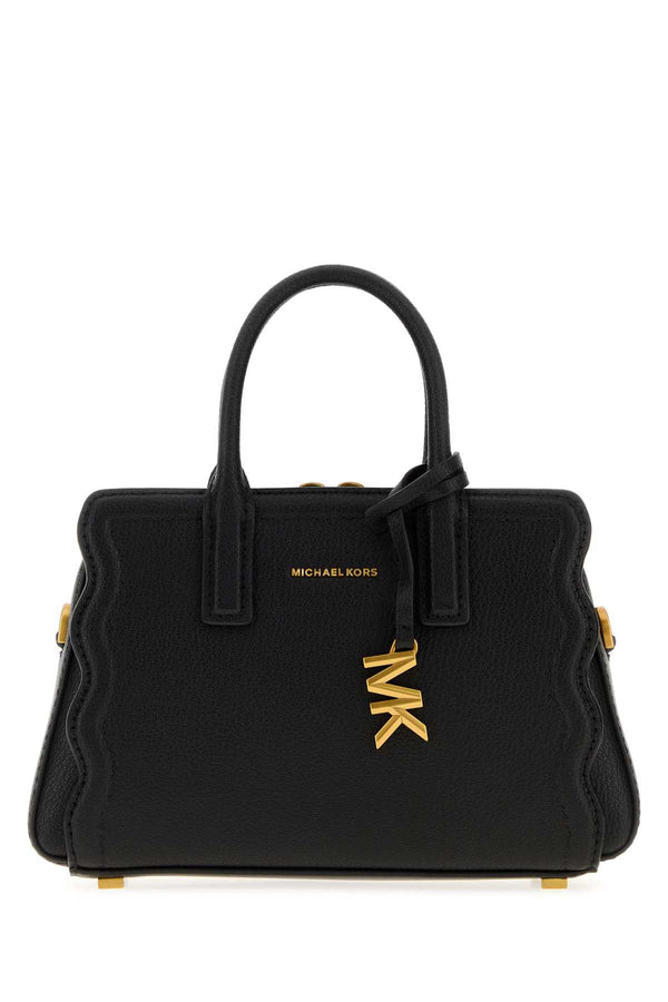 Michael By Michael Kors Xbody Exterior: 100% Leather; Lining: 100% Fabric; Finishing: Golden metal top handle bag in black