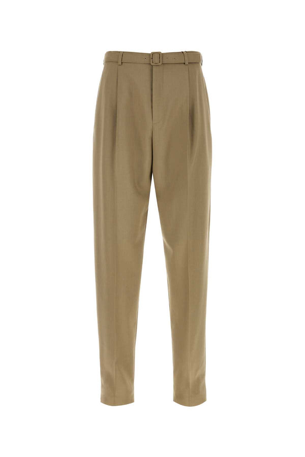 Saint Laurent 86% Wool trousers in beige