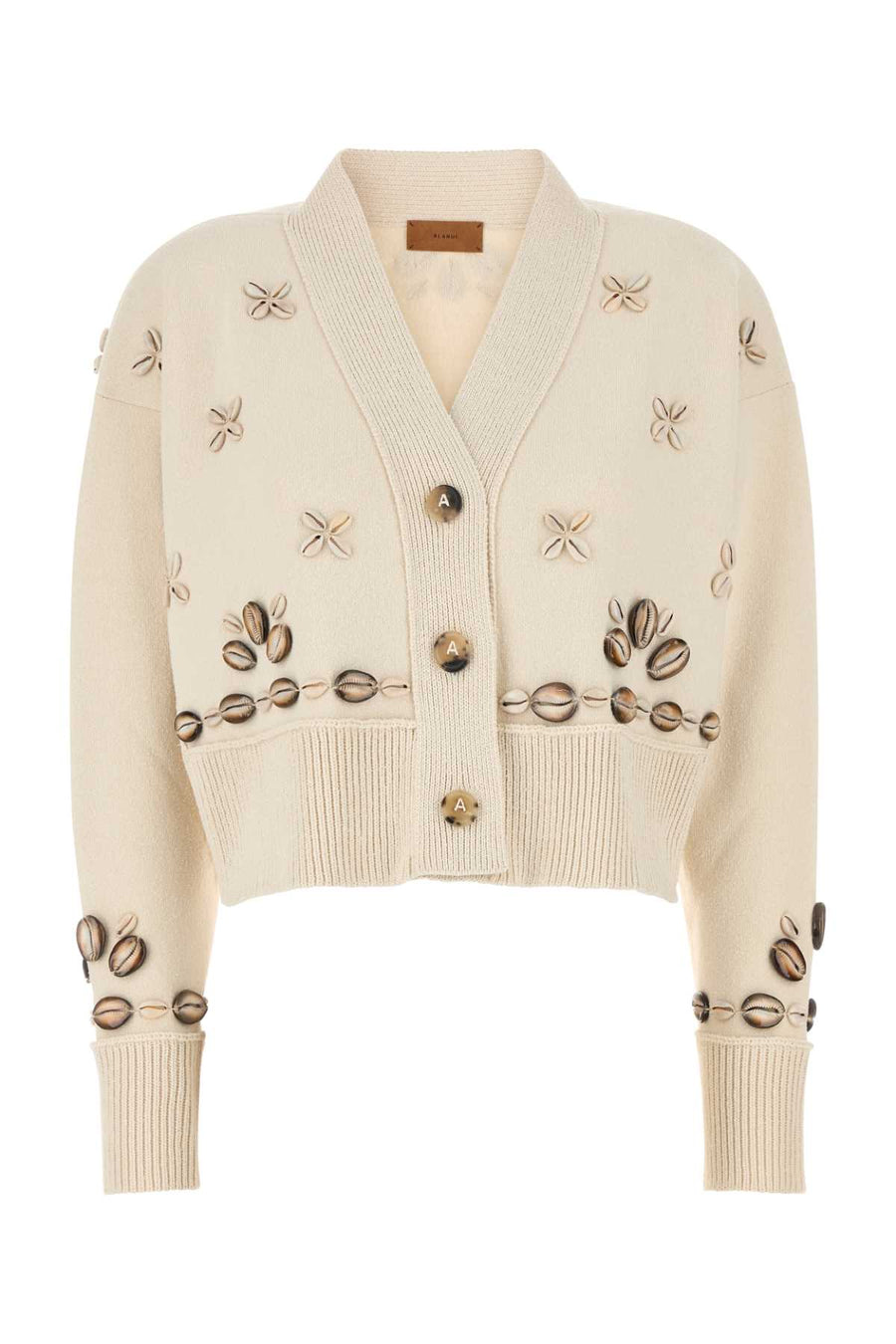 Alanui Dream 94% Silk cardigan in beige