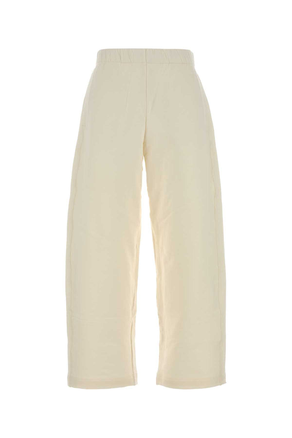 Max Mara 55% Silk trousers in white
