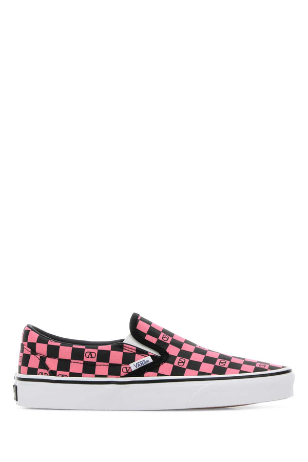 Printed Canvas Valentino Garavani X Vans Classic Slip-On Slip-Ons Pinkorchidneronerobianemie Cotton Sneaker