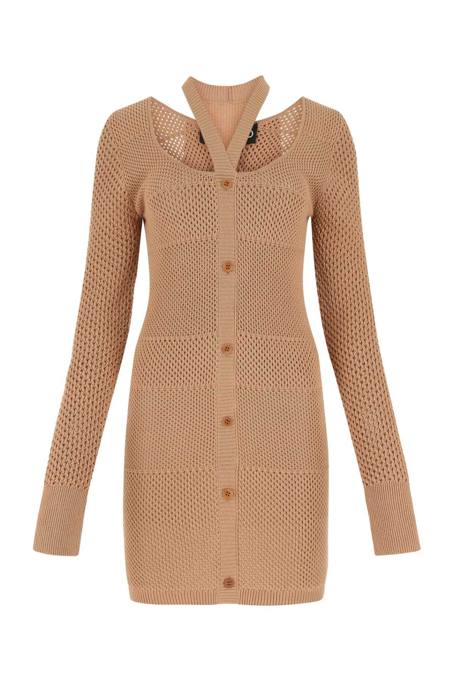 Andrea Adamo 80% Viscose mini dress in beige