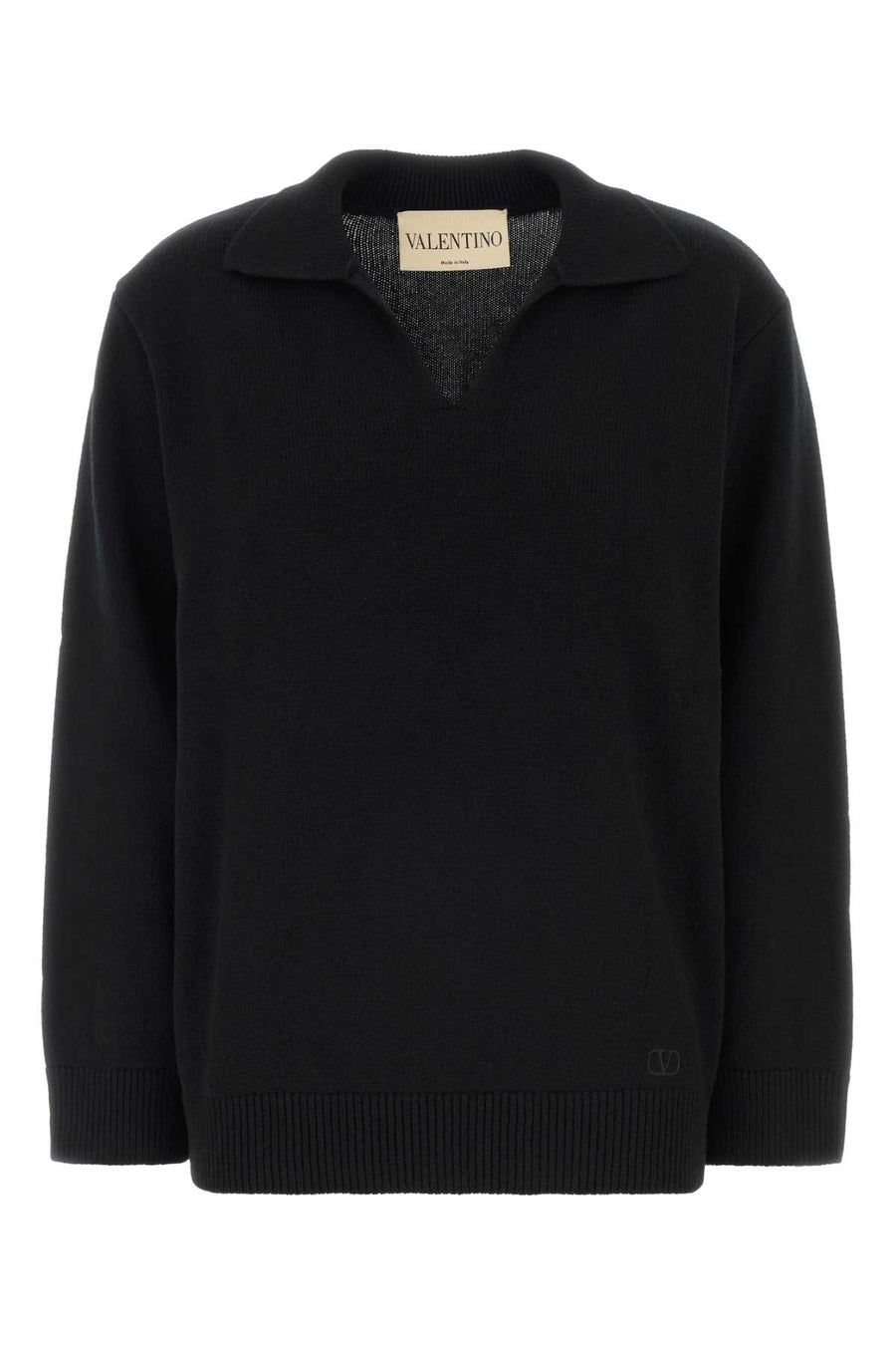 Valentino Garavani Solid 100% Cashmere shirt in black