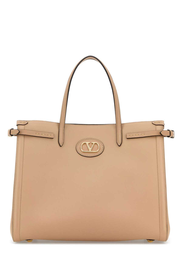 Valentino Garavani Exterior: 100% Leather tote bag in beige