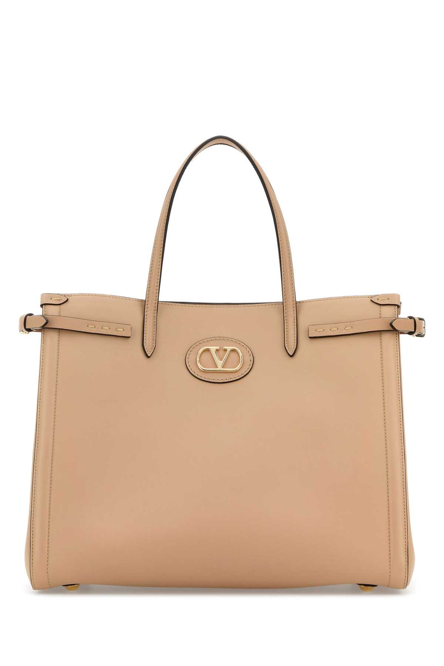 Valentino Garavani Exterior: 100% Leather tote bag in beige