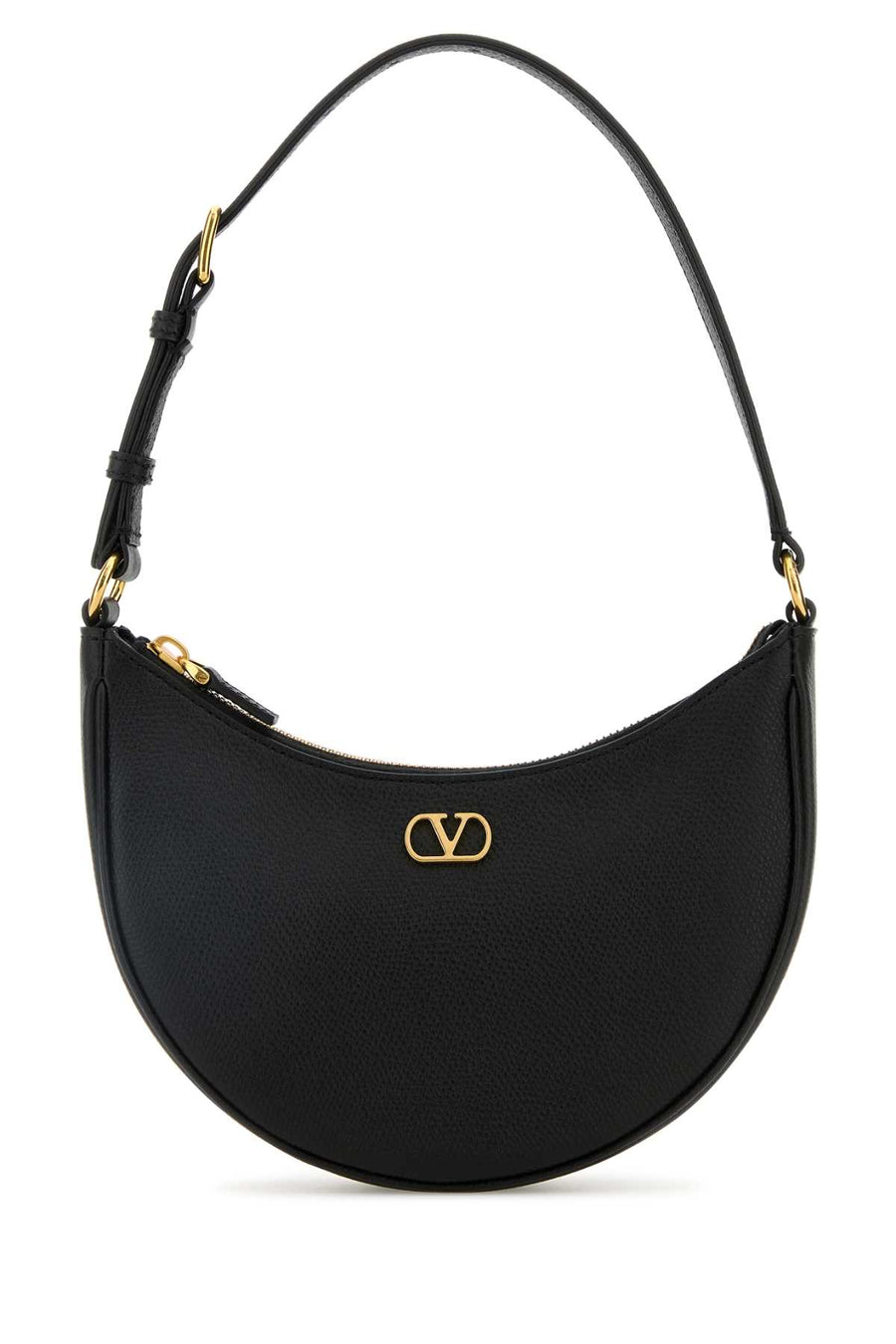 Valentino Garavani Exterior: 100% Leather; Lining: 100% Leather; Finishing: Antiqued golden metal shoulder bag in black