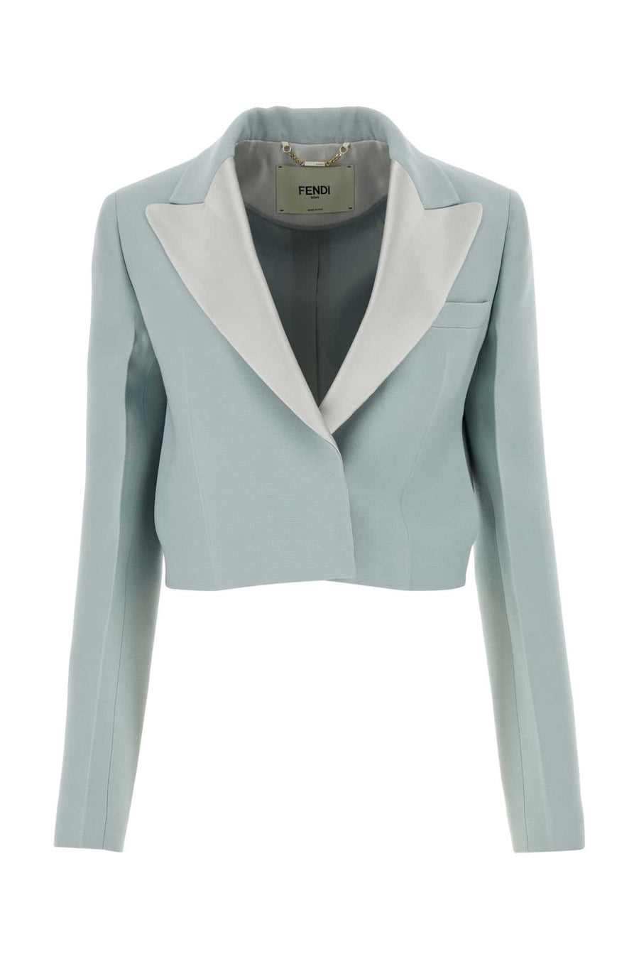 Fendi Exterior: 77% Wool 23% Silk; Lining: 100% Cupro blazer in blue