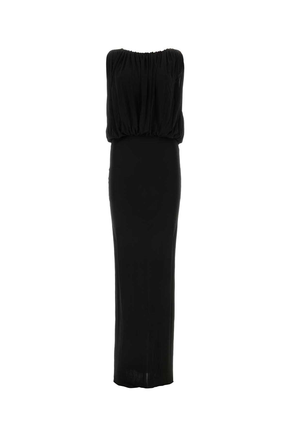 Saint Laurent 100% Viscose dress in black