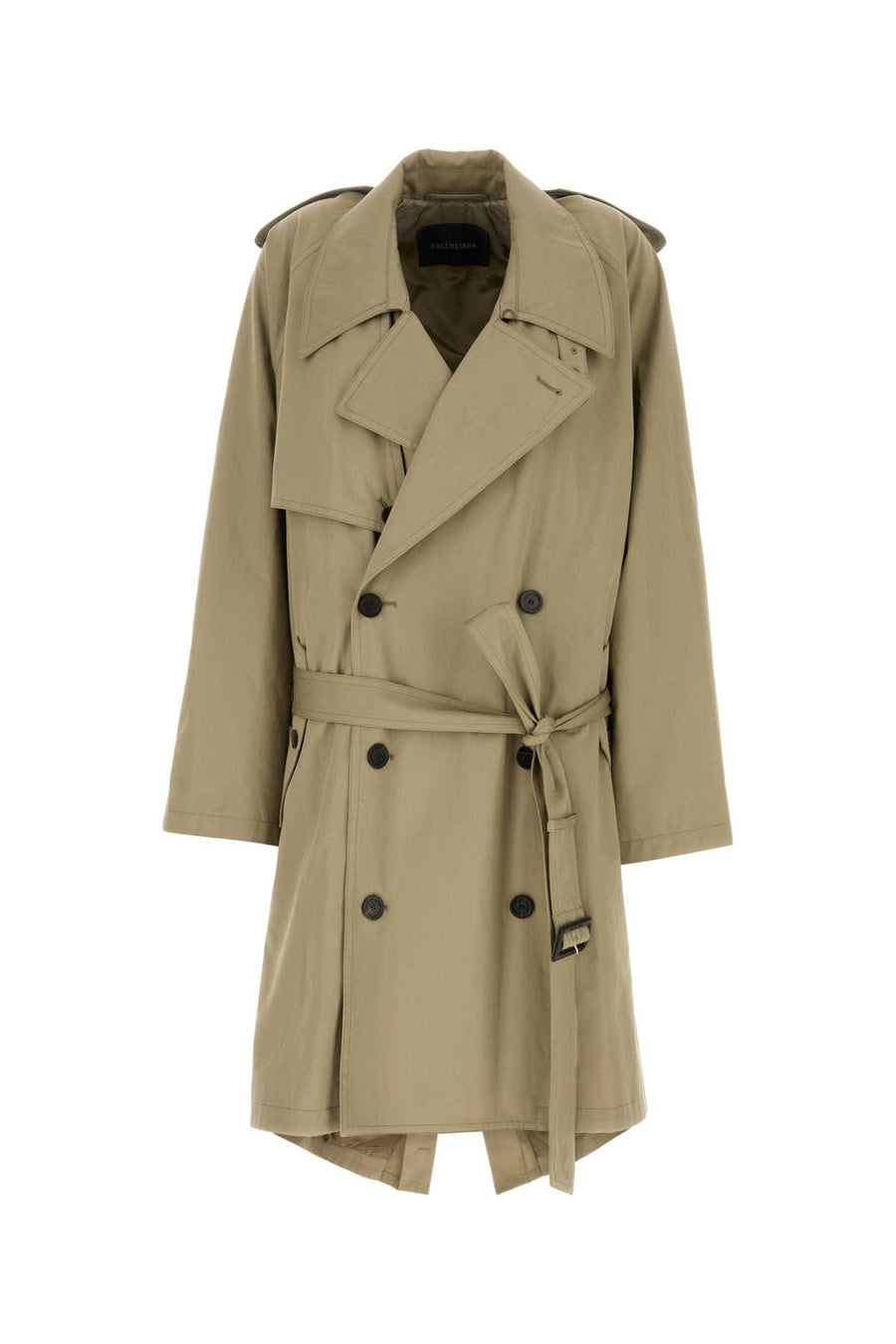 Balenciaga Neck Exterior: 100% Cotton; Lining: 100% Cupro trench coat in beige