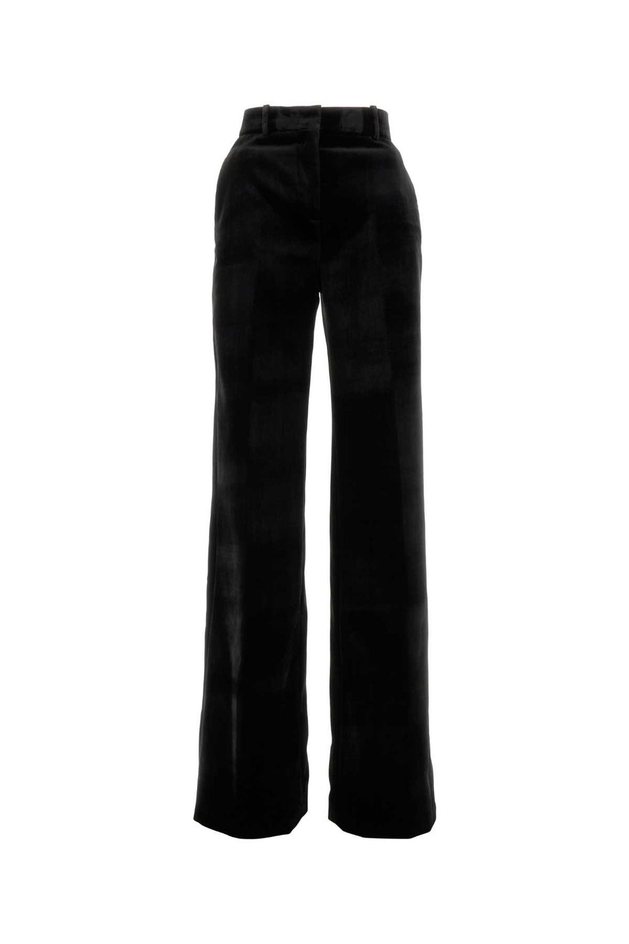 Ermanno Scervino Palazzo 100% Velvet trousers in black