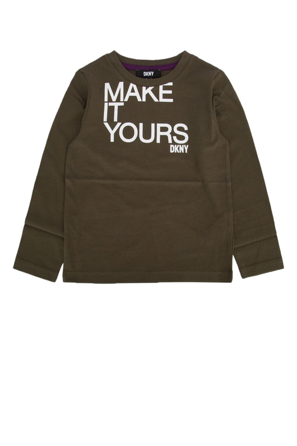 Dkny Junior 100% Cotton sweatshirt in brown