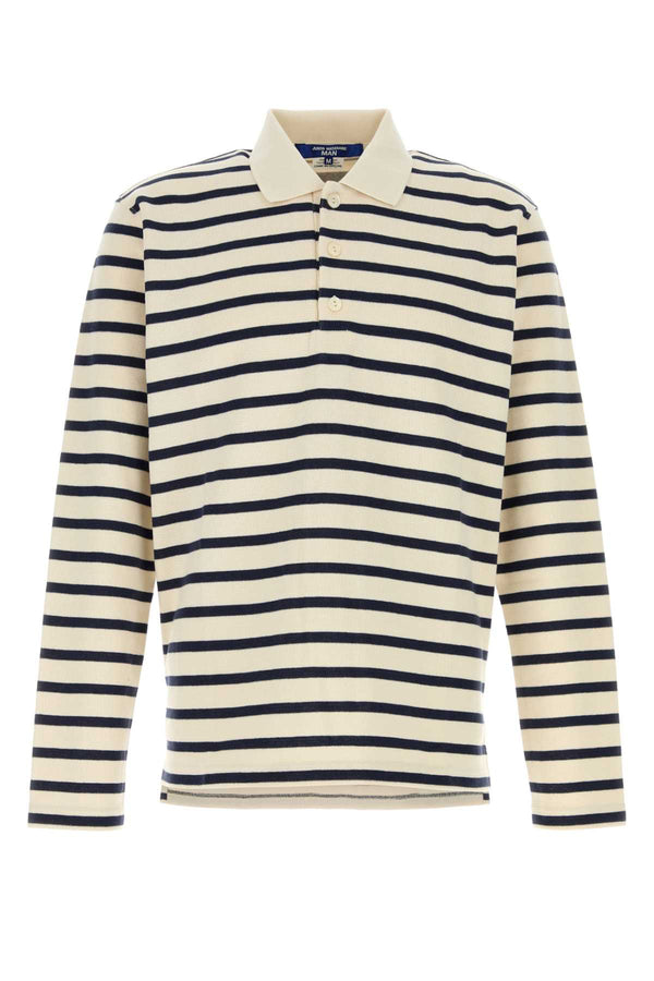 Junya Watanabe Sleeve 100% Cotton polo shirt in navy