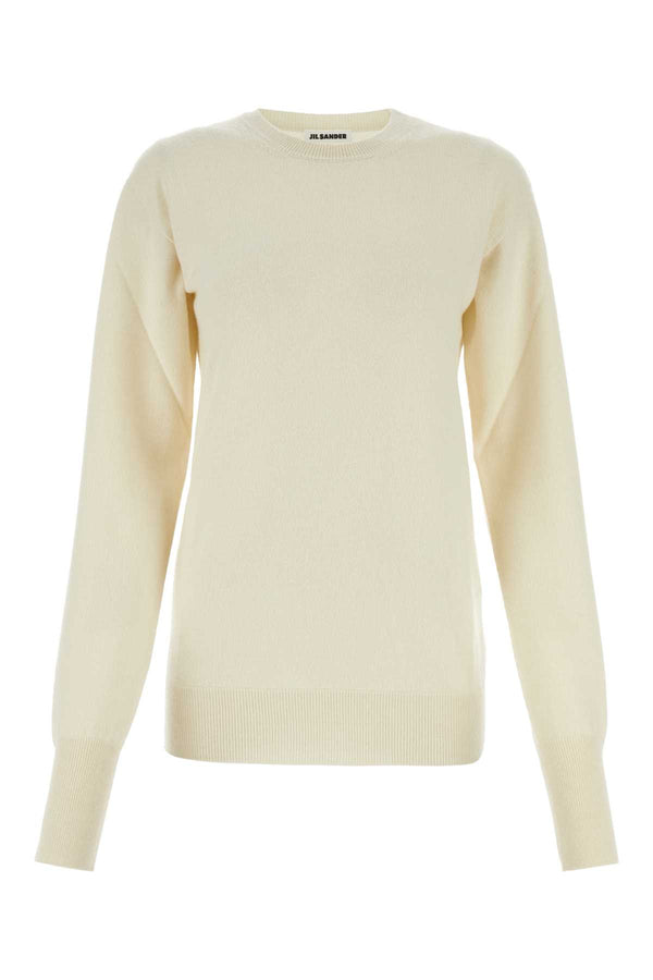 Jil Sander 100% Cashmere sweater in white