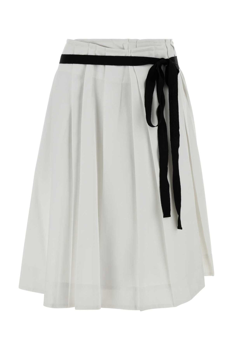 Prada 65% Polyester 35% Cotton skirt in white