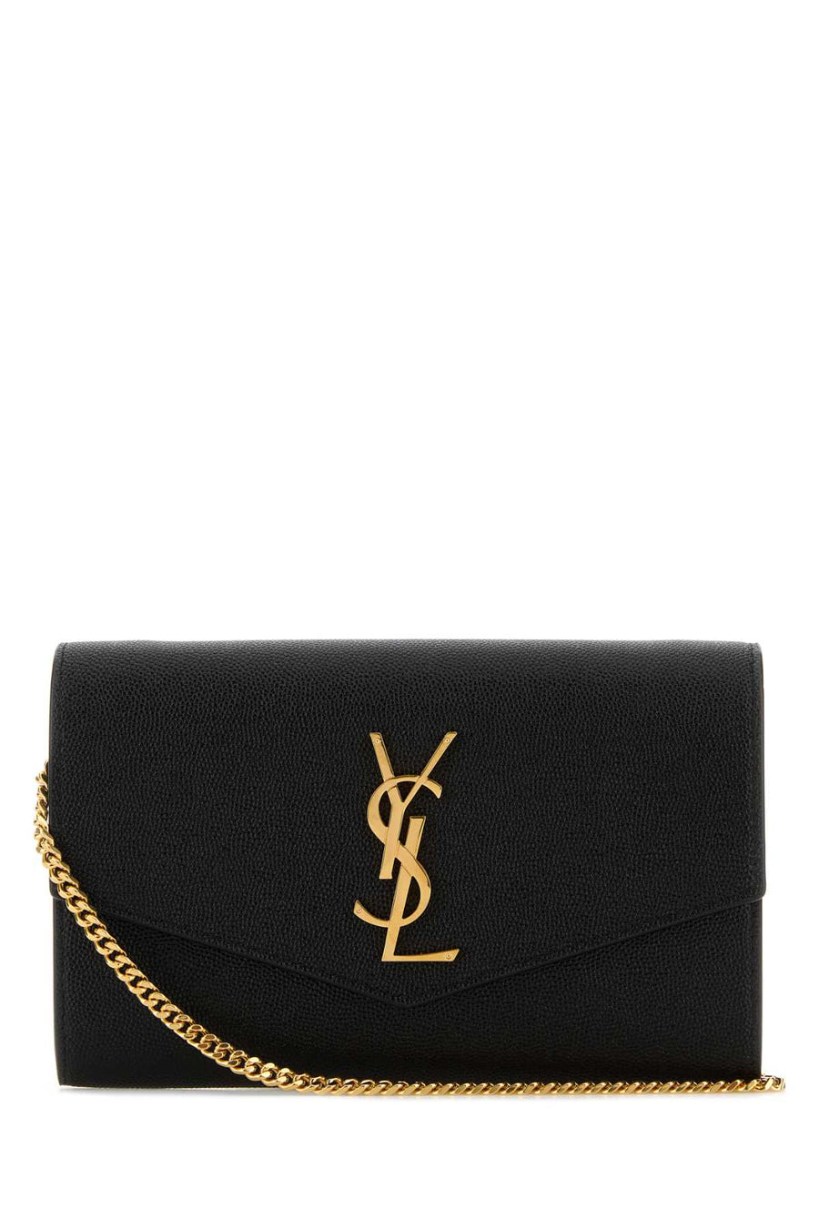 Black Leather Uptown Clutch 1000 Portafogli