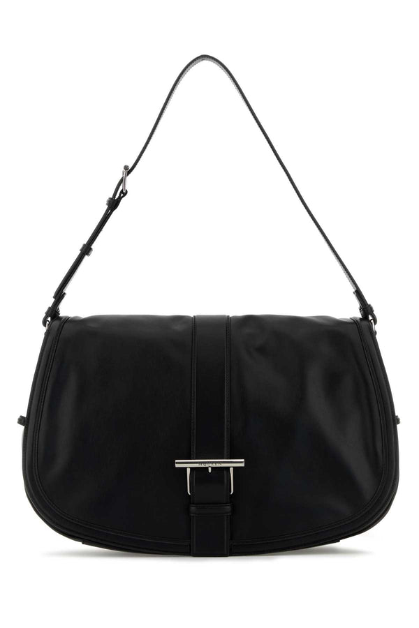 Alexander McQueen Satchel Exterior: 100% Calf Lining: 100% Fabric Finishing: Silver metal shoulder bag in black