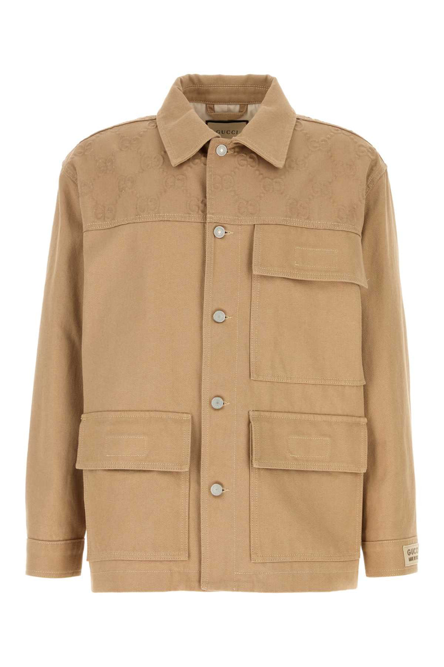 Gucci Exterior: 100% Cotton; Lining: 100% Cotton jacket in beige