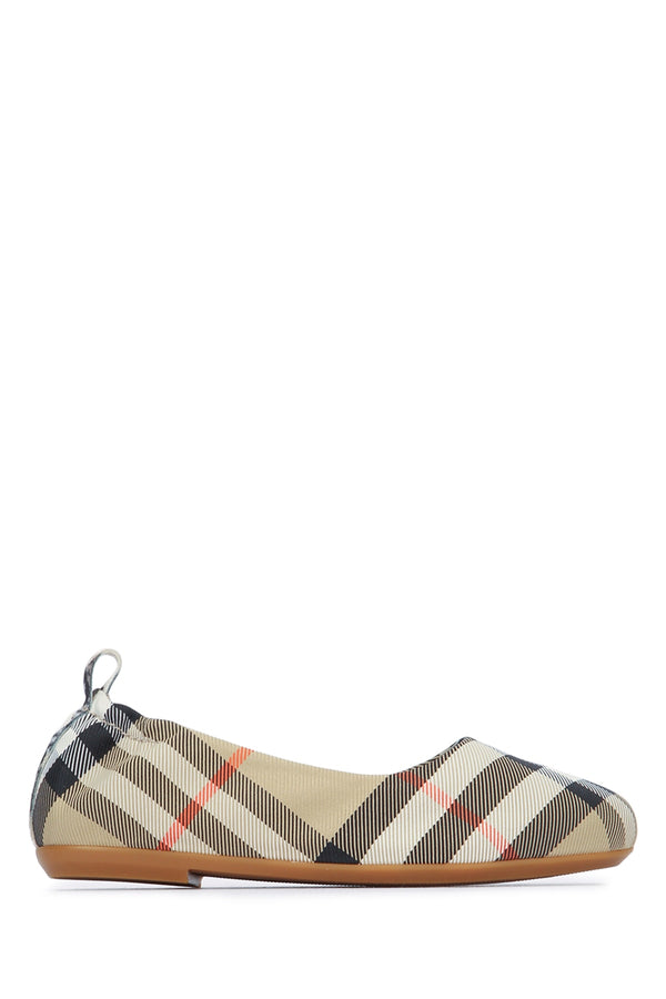Burberry Jr Chaterley 96% Nylon ballet flat in beige