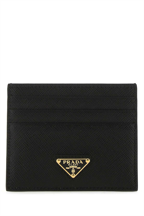 Prada 100% Vitello card case in black