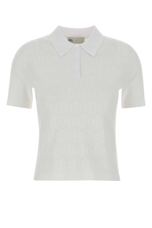Tory Burch Viscose 56% Viscose polo in white