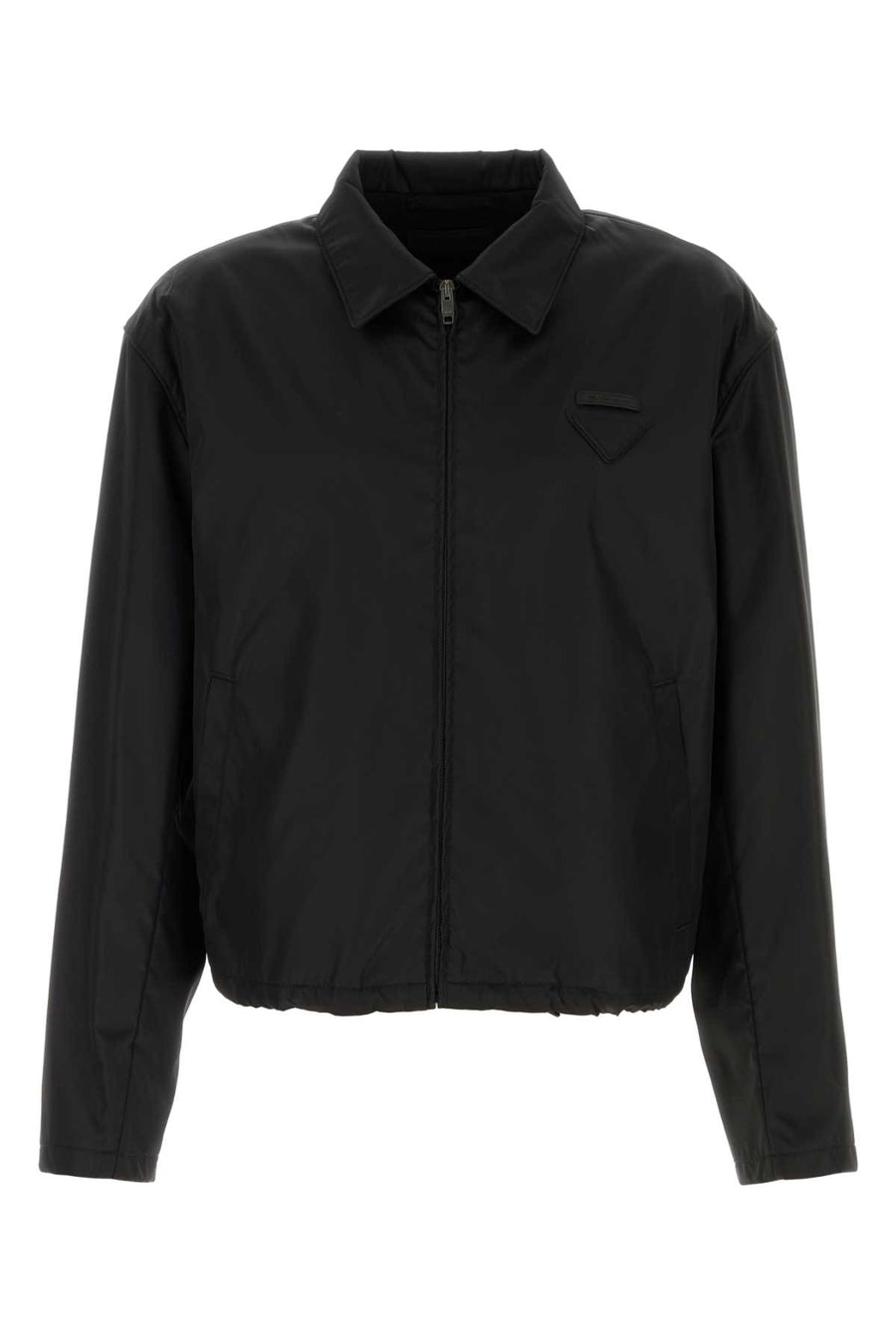 Prada 100% recycled polyamide with water-repellent resin finish jacket in black