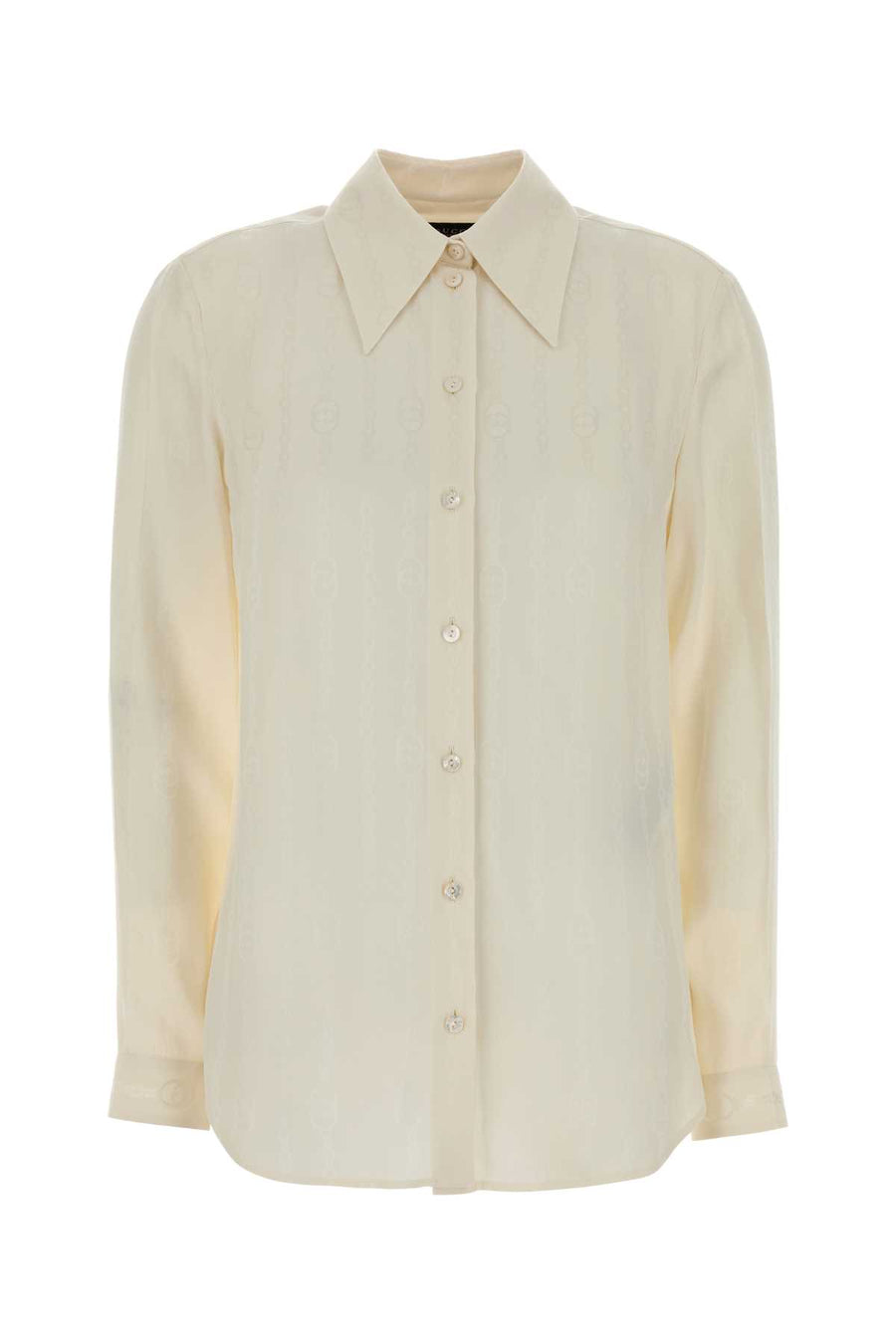 Gucci 100% Silk shirt in white