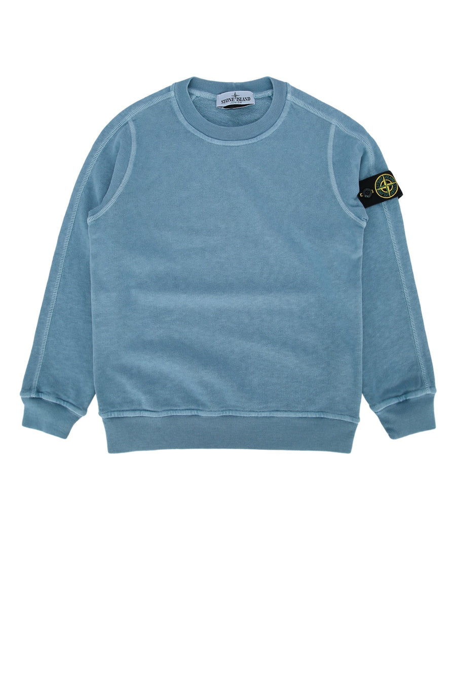 Stone Island Kids 100% Cotton sweatshirt in blue