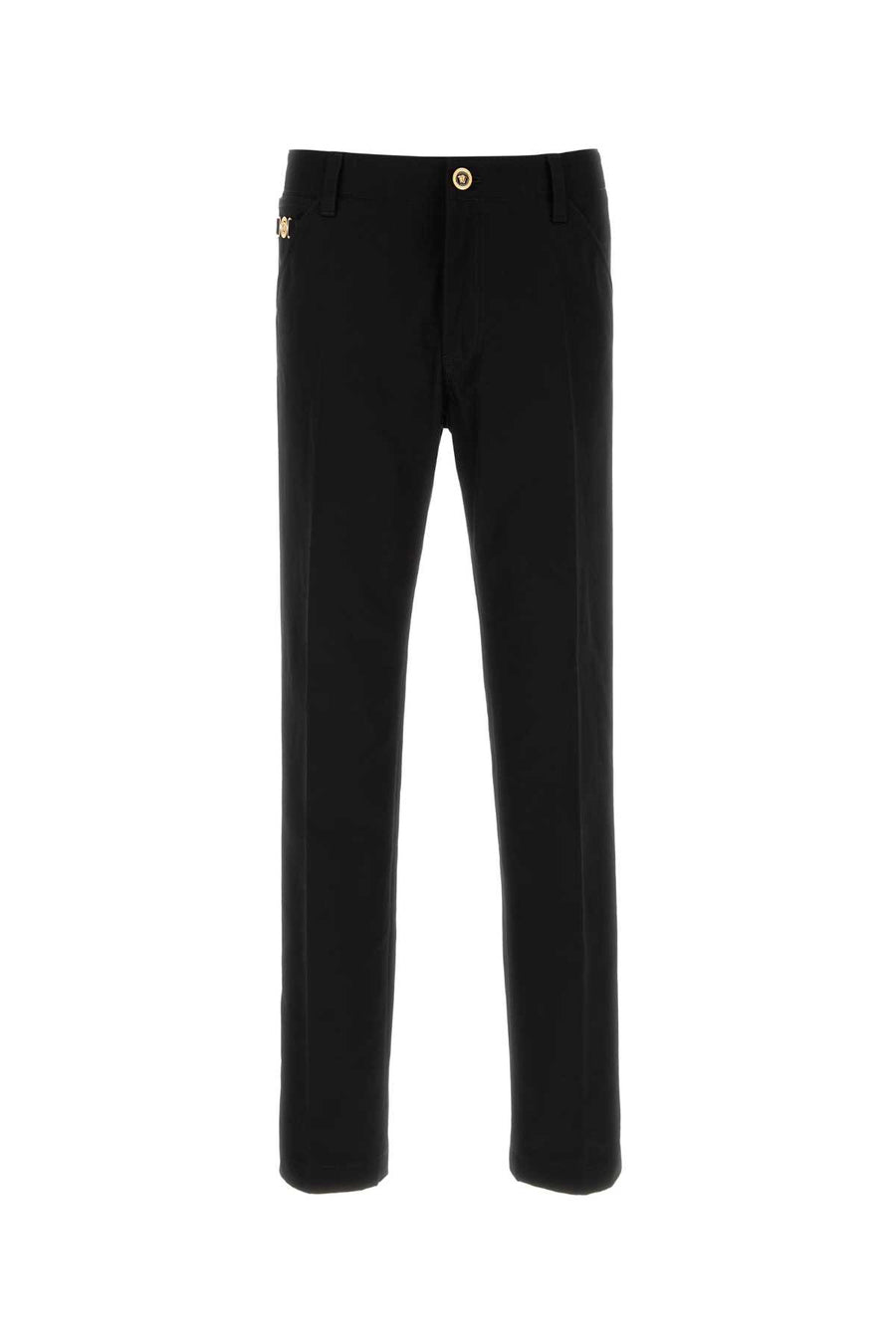 Versace 100% Cotton trousers in black