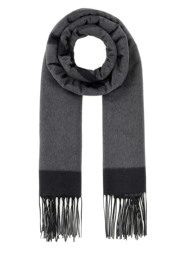 Saint Laurent Jacquard 100% Silk scarf in gray
