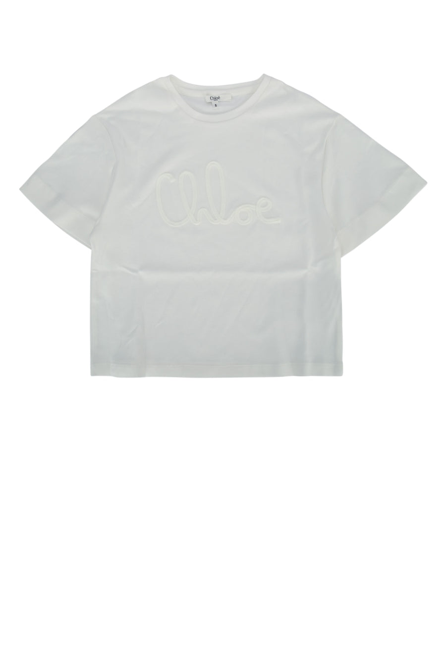 Chloe Kids Sleeves 100% Cotton t-shirt in white