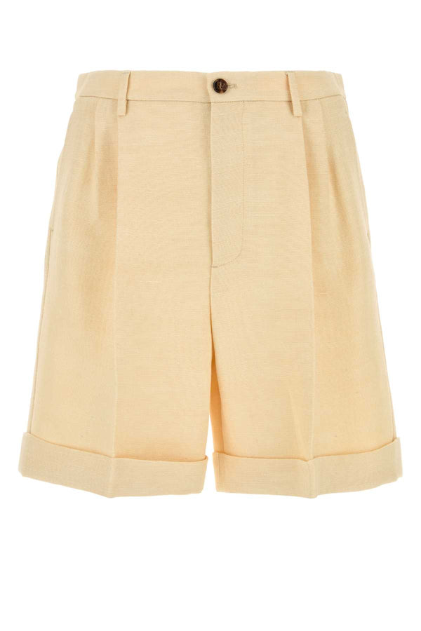 Valentino Garavani Formalwear 49% Jute bermuda shorts in beige