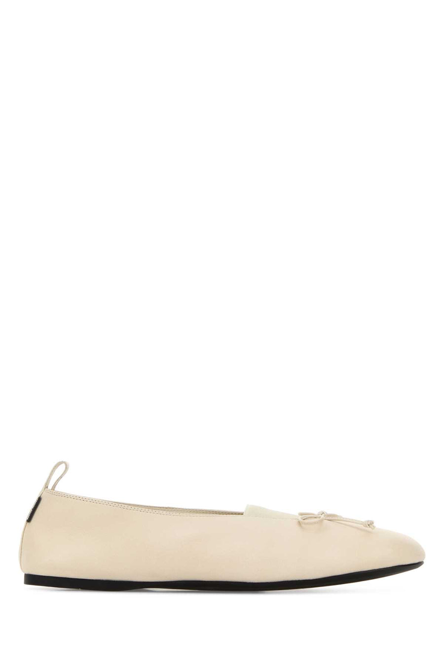Miu Miu Exterior: 100% Nappa leather ballet flat in beige