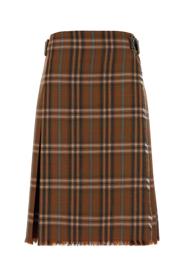 Burberry 100% Wool skirt in brown