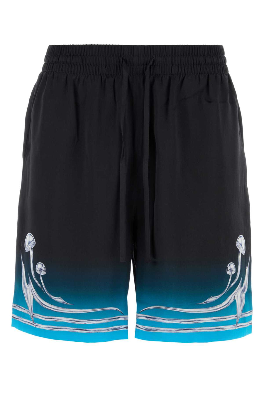 Casablanca Shorts 100% Silk bermuda shorts in black
