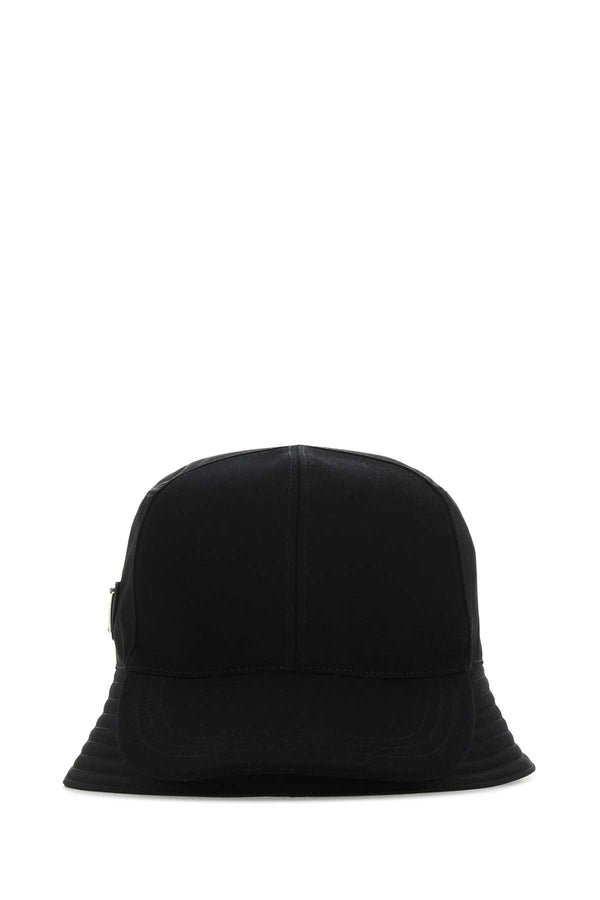Prada CAPPELLO Exterior: 100% Re-Nylon bucket hat in black