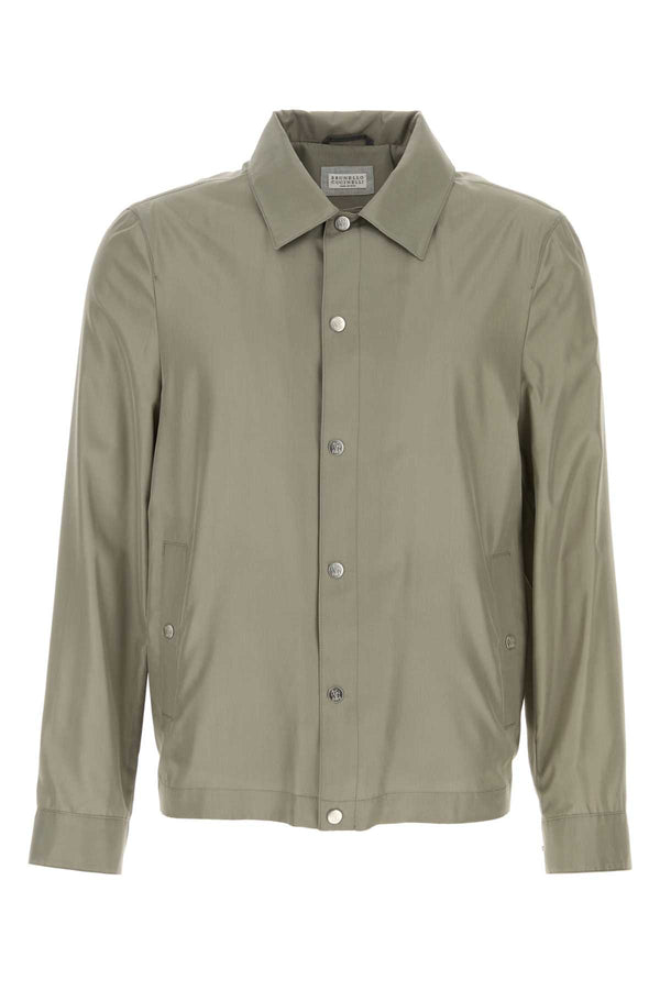 Brunello Cucinelli Water 92% Silk jacket in gray