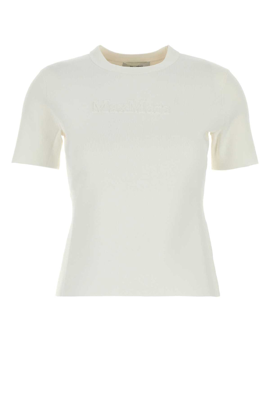 Max Mara 65% Viscose 35% Nylon t-shirt in white