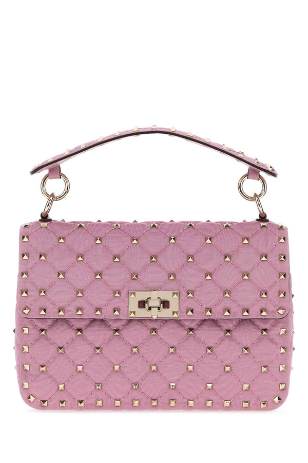 Valentino Garavani Shoulder Exterior: 100% Fabric; Lining: 100% Leather; Finishing: Platinum shoulder bag in pink